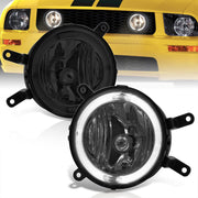 Ford Mustang 2005-2009 Front Halo Fog Lights Smoked Len (Includes Switch & Wiring Harness) - Parts Agent