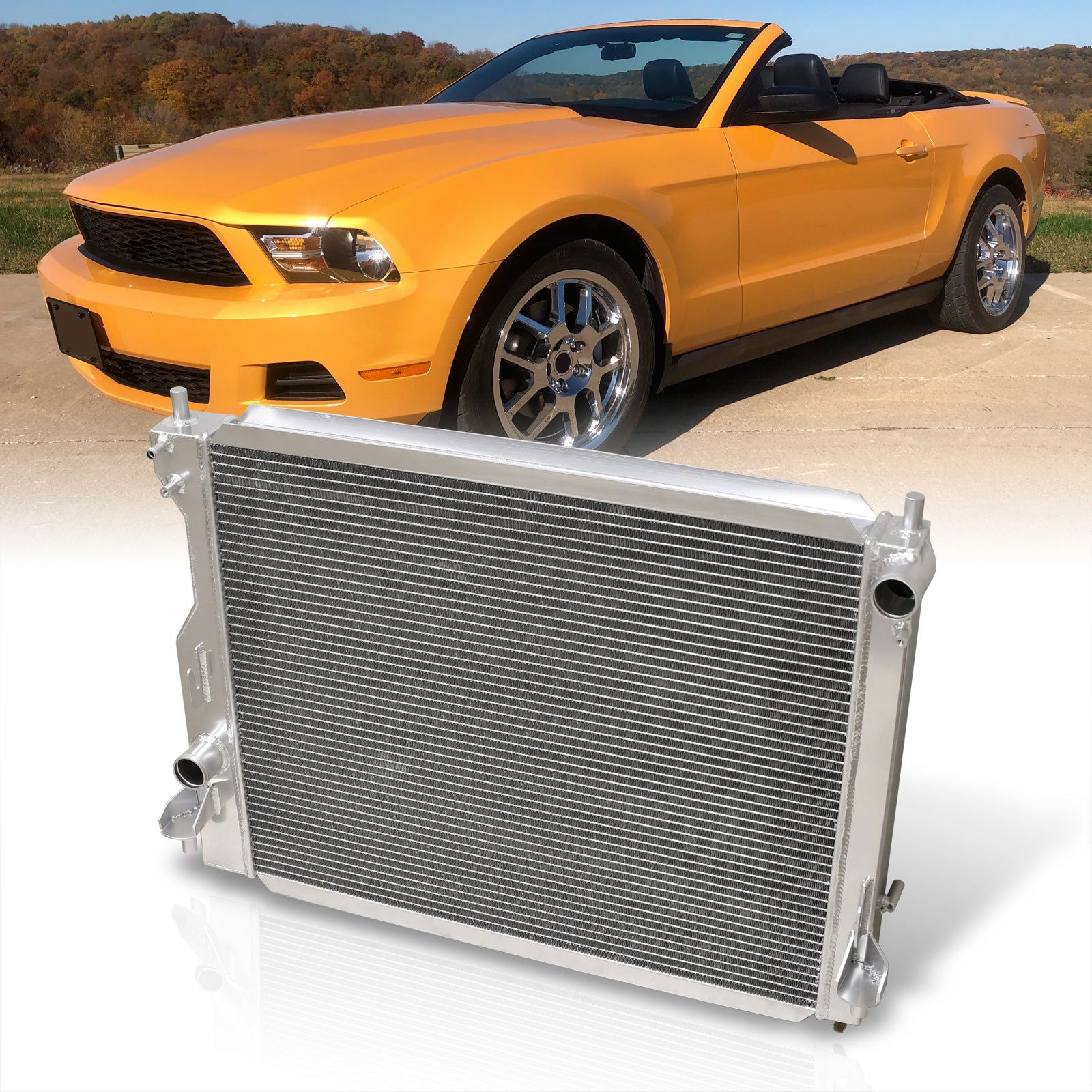 Ford Mustang 2005-2014 Automatic & Manual Transmission Aluminum Radiator - Parts Agent