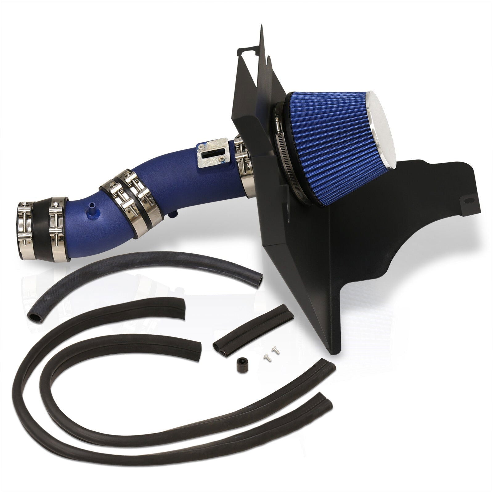 Ford Mustang 3.7L V6 2011-2014 Cold Air Intake Blue + Heat Shield - Parts Agent