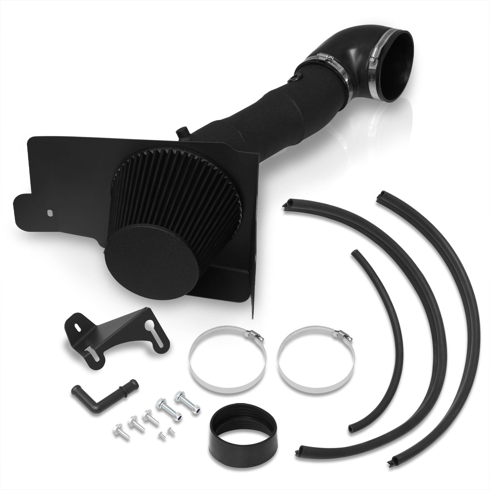 Ford Mustang 4.6L V8 2005-2009 Cold Air Intake Black + Heat Shield - Parts Agent