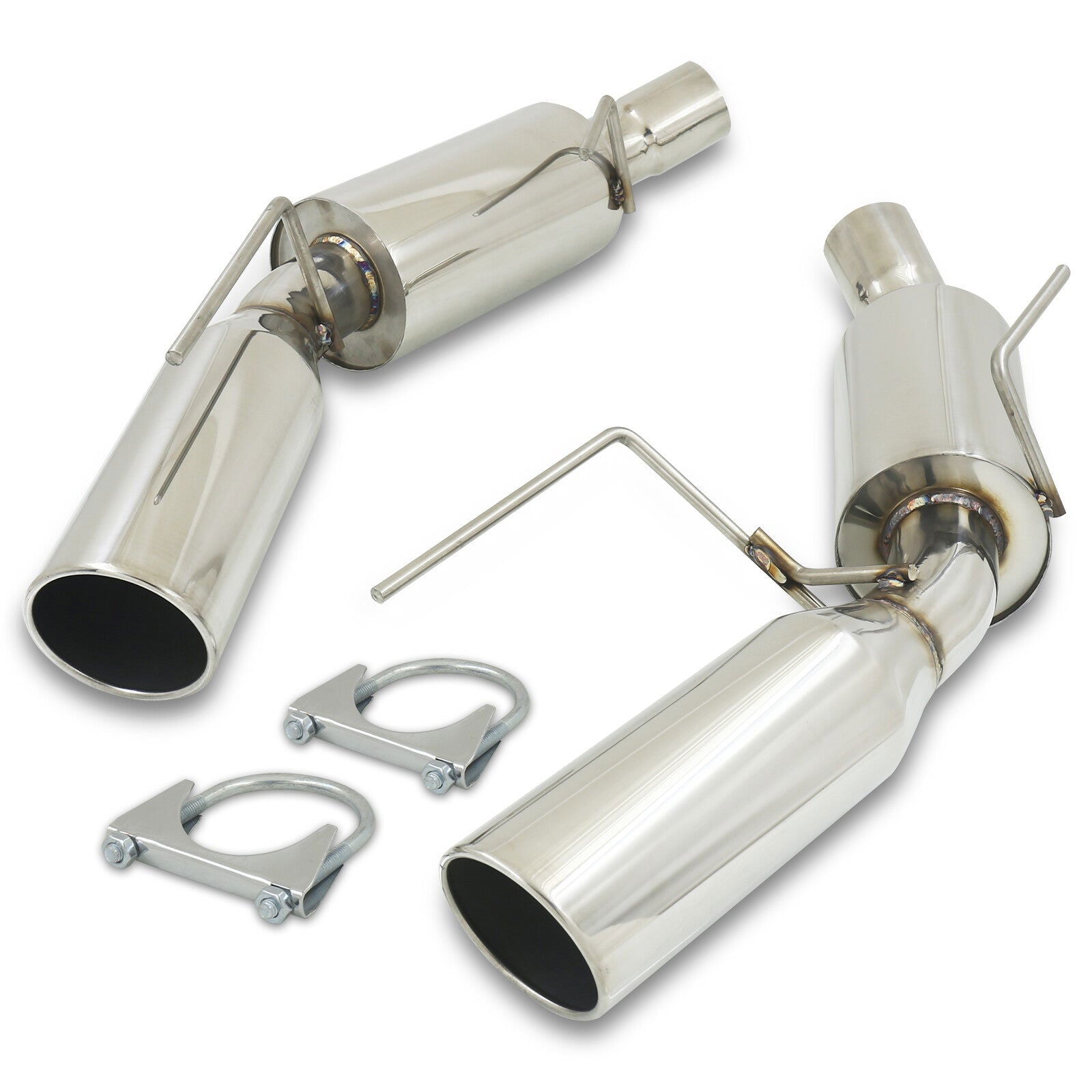 Ford Mustang 4.6L V8 2005-2009 Stainless Steel Axle Back Exhaust System (Piping: 2.5" / 65mm | Tip: 4.0") - Parts Agent