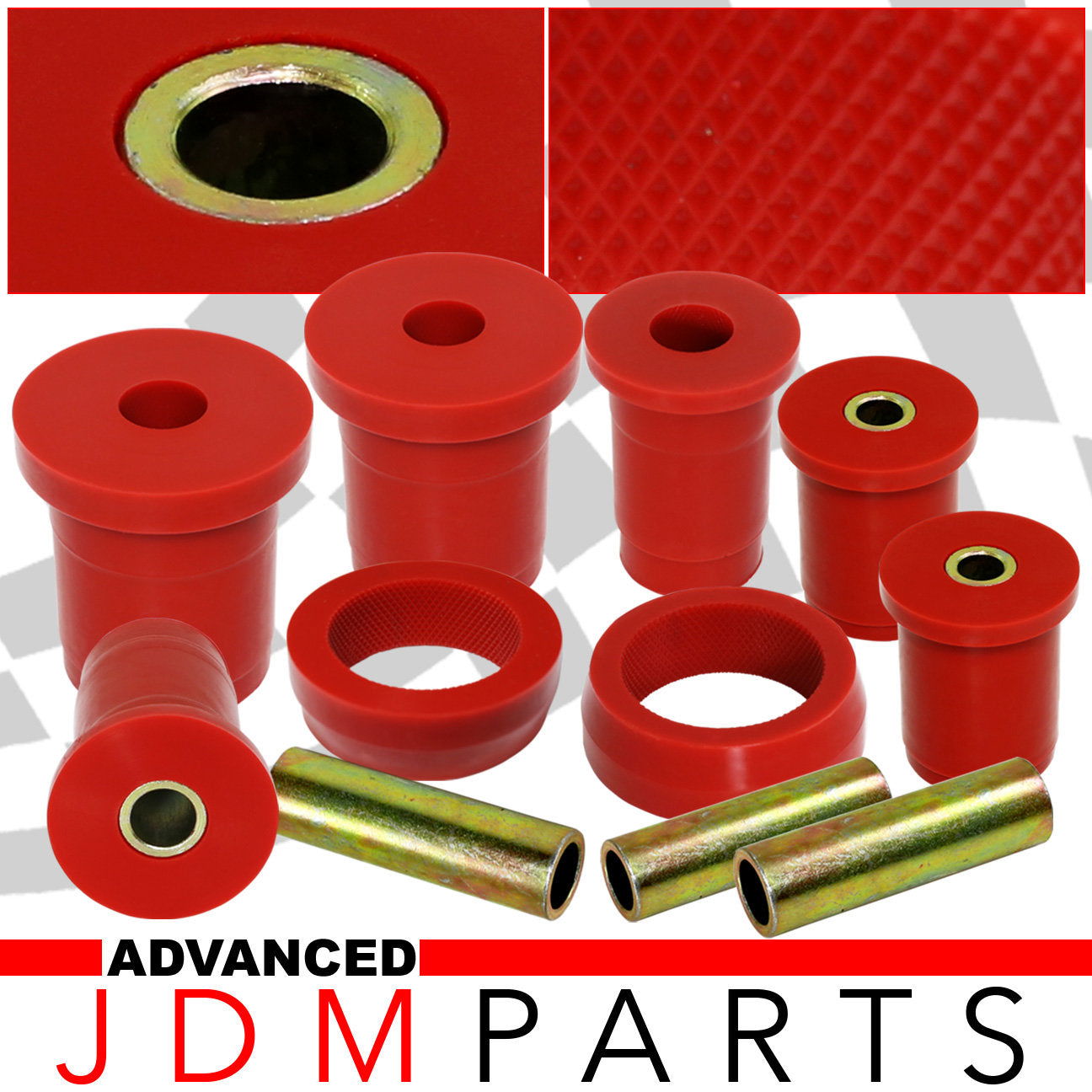Ford Mustang 94-04 Front Rear Lower Control Arm Bushing Upgrade Red Polyurethane - Parts Agent