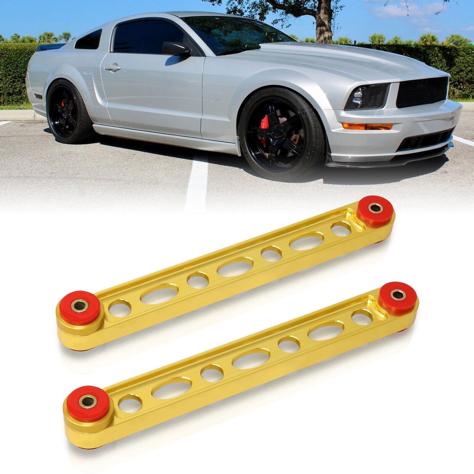 Ford Mustang GT 2005-2014 Rear Lower Control Arms Kit 24K Gold - Parts Agent