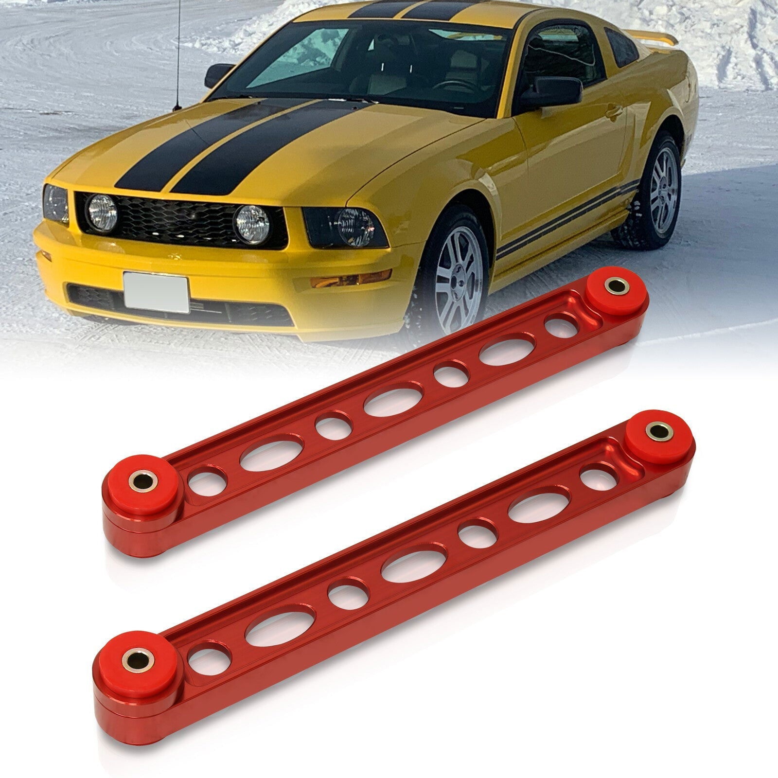Ford Mustang GT 2005-2014 Rear Lower Control Arms Kit Red - Parts Agent
