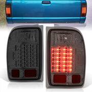 Ford Ranger 1993-1999 LED Tail Lights Chrome Housing Smoke Len - Parts Agent
