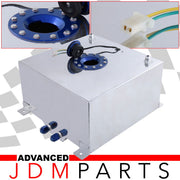 Fuel Cell Tank 50 Liter / 13 Gallon Chrome Aluminum Blue Cap - Parts Agent