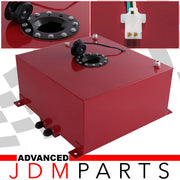 Fuel Cell Tank 50 Liter / 13 Gallon Red Aluminum Black Cap - Parts Agent
