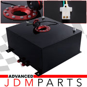 Fuel Cell Tank 60 Liter / 15 Gallon Black Aluminum Red Cap - Parts Agent