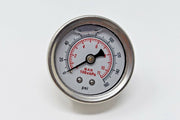 Fuel Pressure Regulator Gauge 0-160 Psi Bar Liquid Fill Chrome Fuel Oil Rail USA - Parts Agent