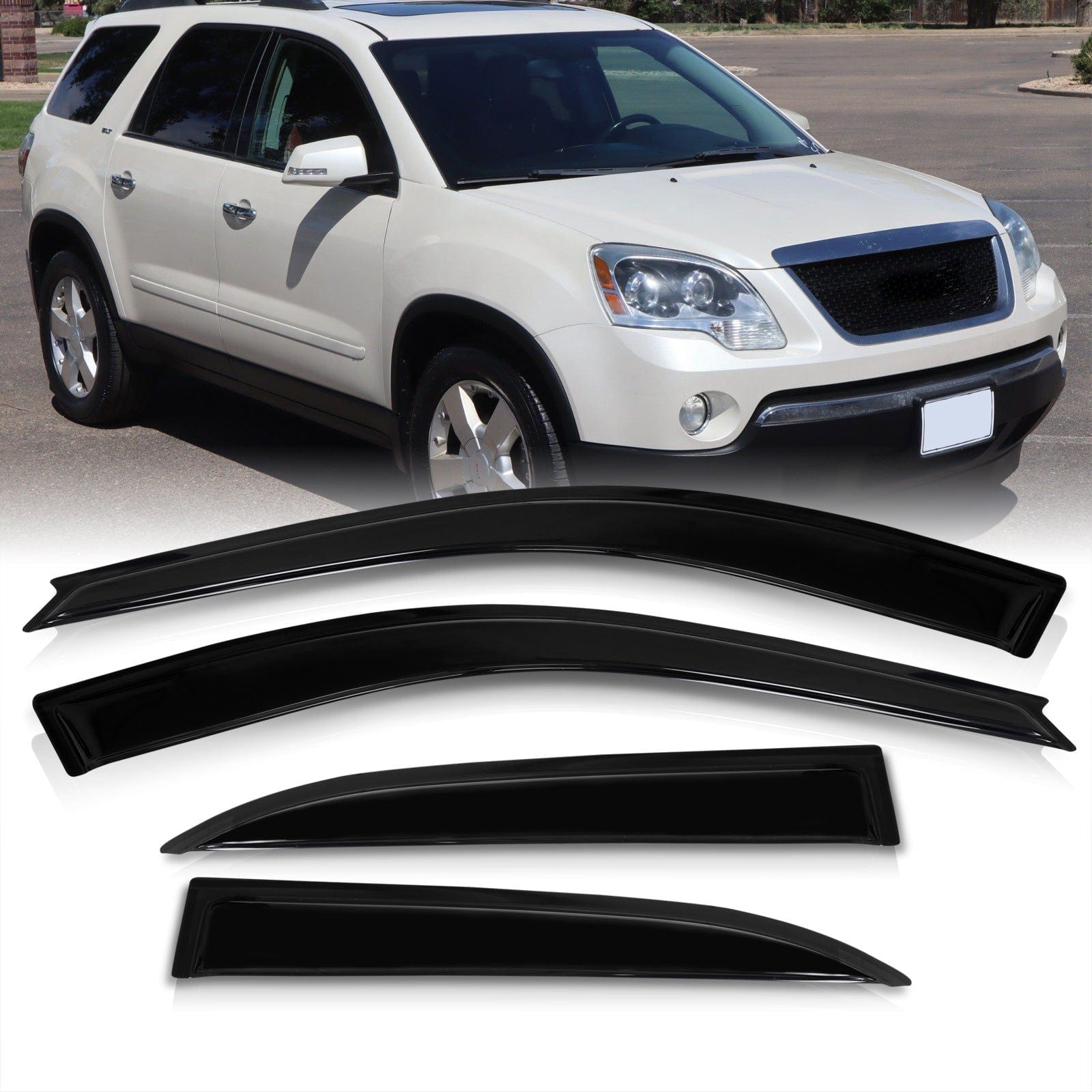 GMC Acadia 2007-2016 / Acadia Limited 2017-2020 / Saturn Outlook 2007-2010 4 Door Tape On Window Visors - Parts Agent