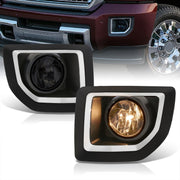 GMC Sierra 2500HD 3500HD 2015-2019 Front Fog Lights Smoked Len (Includes Switch & Wiring Harness) - Parts Agent
