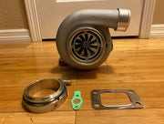 Gen 2 Billet Wheel Dual Ball Bearing Turbo GT35 GTX3582R T3 .63 A/R Vband Clamp - Parts Agent