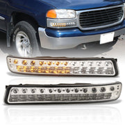 Gmc Sierra 99-06 LED Bumper Light Clear Lens Chrome Housing - Parts Agent
