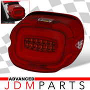 Harley Davidson Motorcycle LED Bar Tail Lights Chrome Housing Red Len White Tube (Upward Facing License Plate Tag Light) - Parts Agent