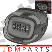 Harley Davidson Motorcycle LED Bar Tail Lights Chrome Housing Smoke Len White Tube - Parts Agent