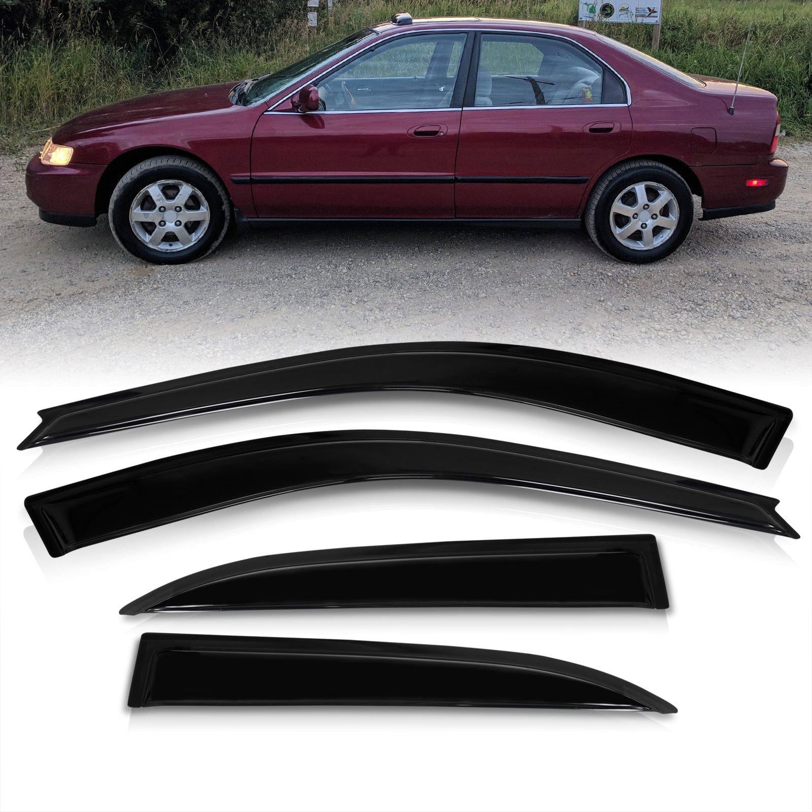 Honda Accord 1994-1997 4 Door Tape On Window Visors - Parts Agent