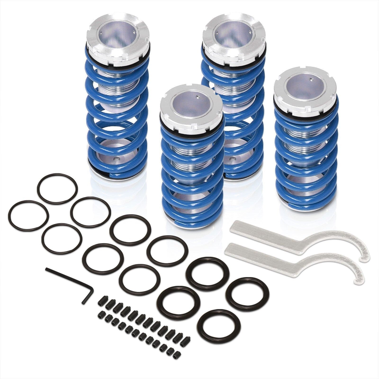 Honda Accord 1998-2002 Coilover Sleeves Kit Blue (Silver Sleeves) - Parts Agent