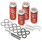 Honda Accord 1998-2002 Coilover Sleeves Kit Red (Silver Sleeves) - Parts Agent