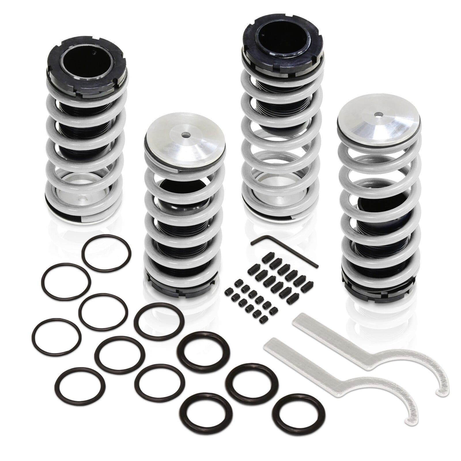 Honda Accord 1998-2002 Coilover Sleeves Kit Silver (Black Sleeves) - Parts Agent
