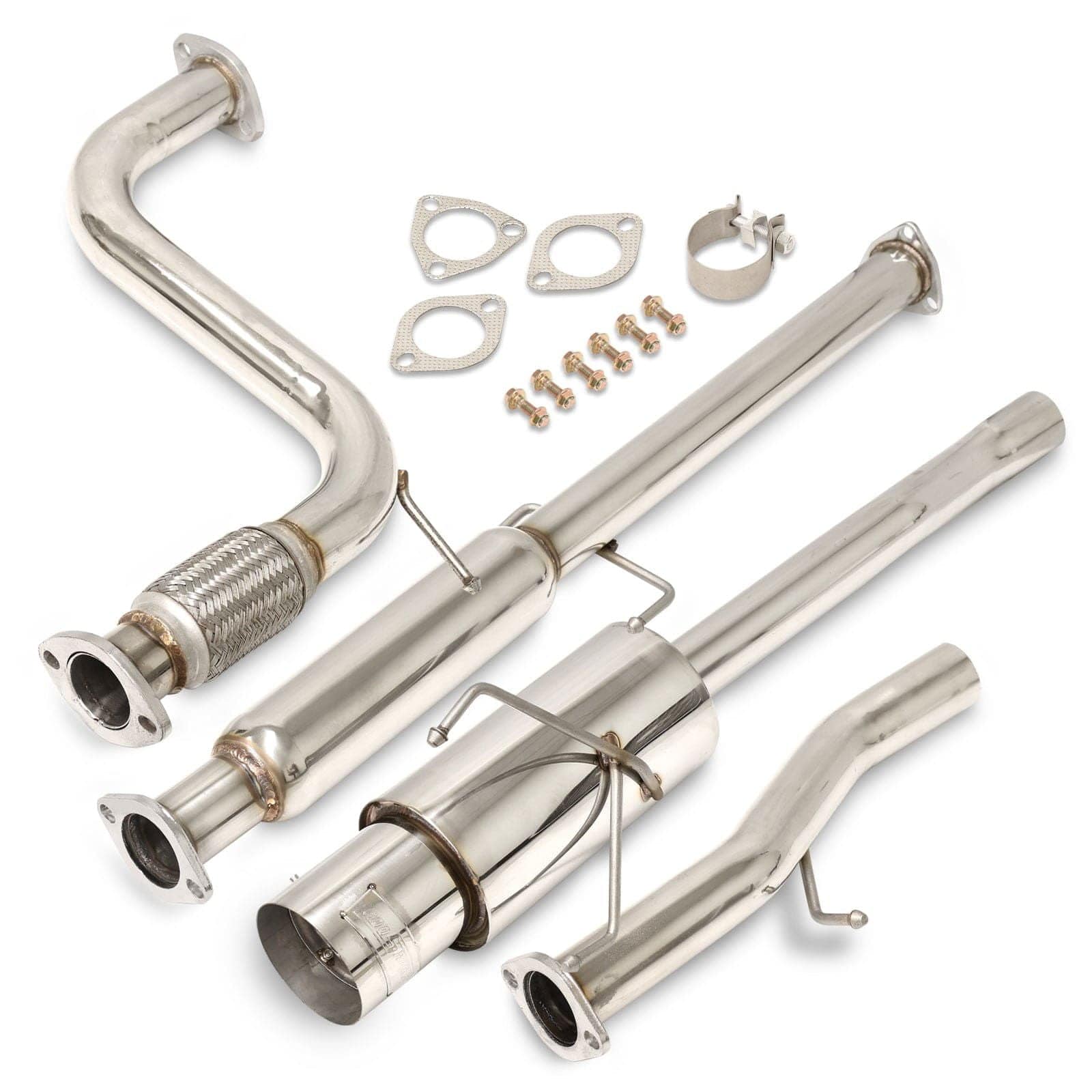 Honda Accord 2.2L I4 1994-1997 N1 Style Stainless Steel Catback Exhaust System (Piping: 2.5" / 65mm | Tip: 4.5") - Parts Agent