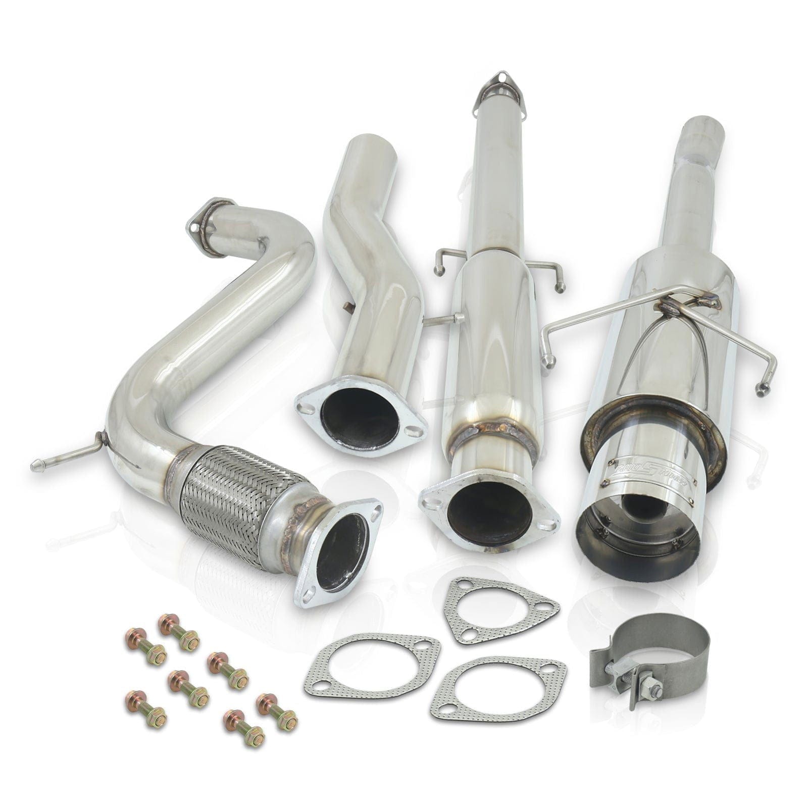 Honda Accord 2.2L I4 1994-1997 N1 Style Stainless Steel Catback Exhaust System (Piping: 2.5" / 65mm to 3.0" / 76mm | Tip: 4.5") - Parts Agent
