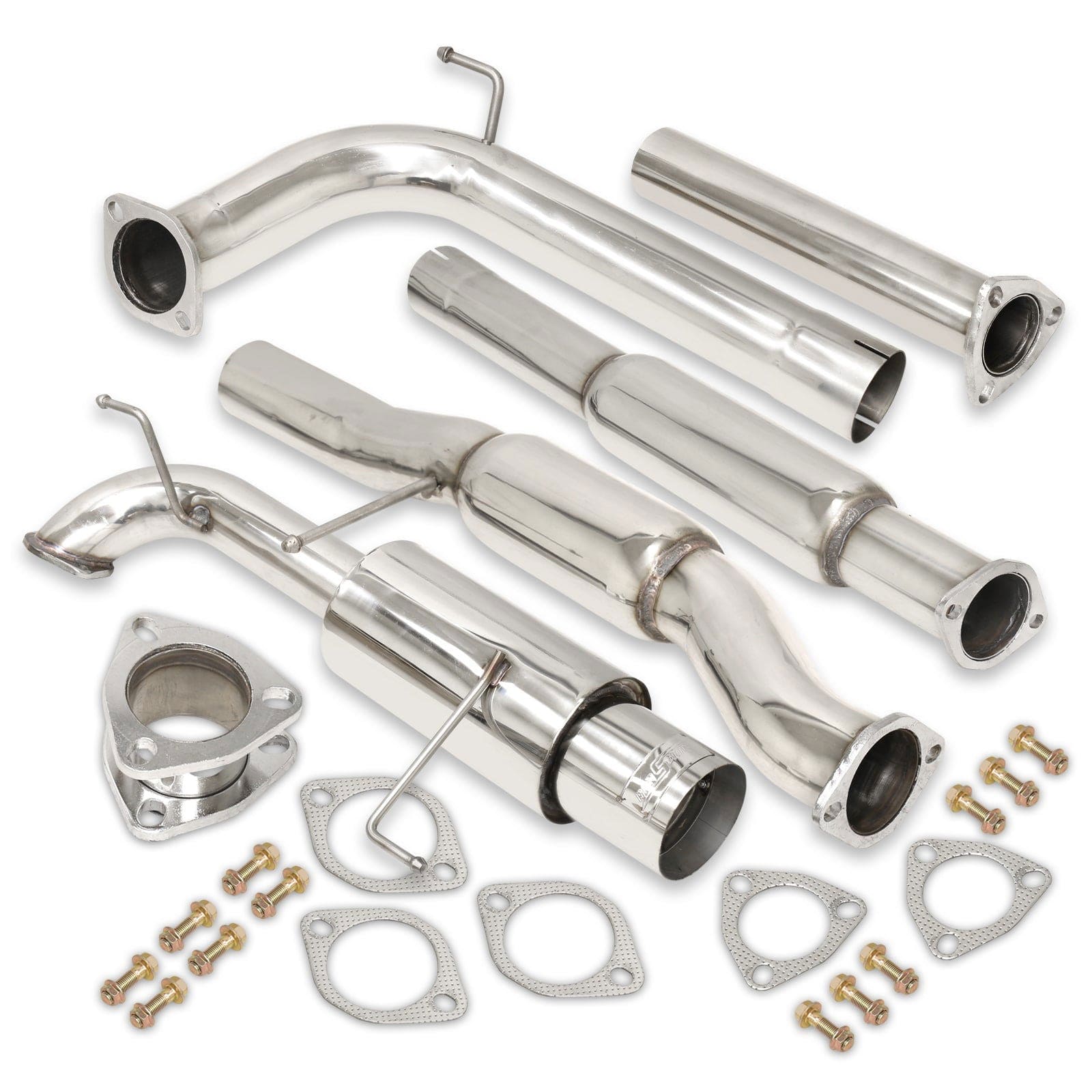 Honda Accord 2.3L I4 1998-2002 N1 Style Stainless Steel Catback Exhaust System (Piping: 2.5" / 65mm | Tip: 4.5") - Parts Agent