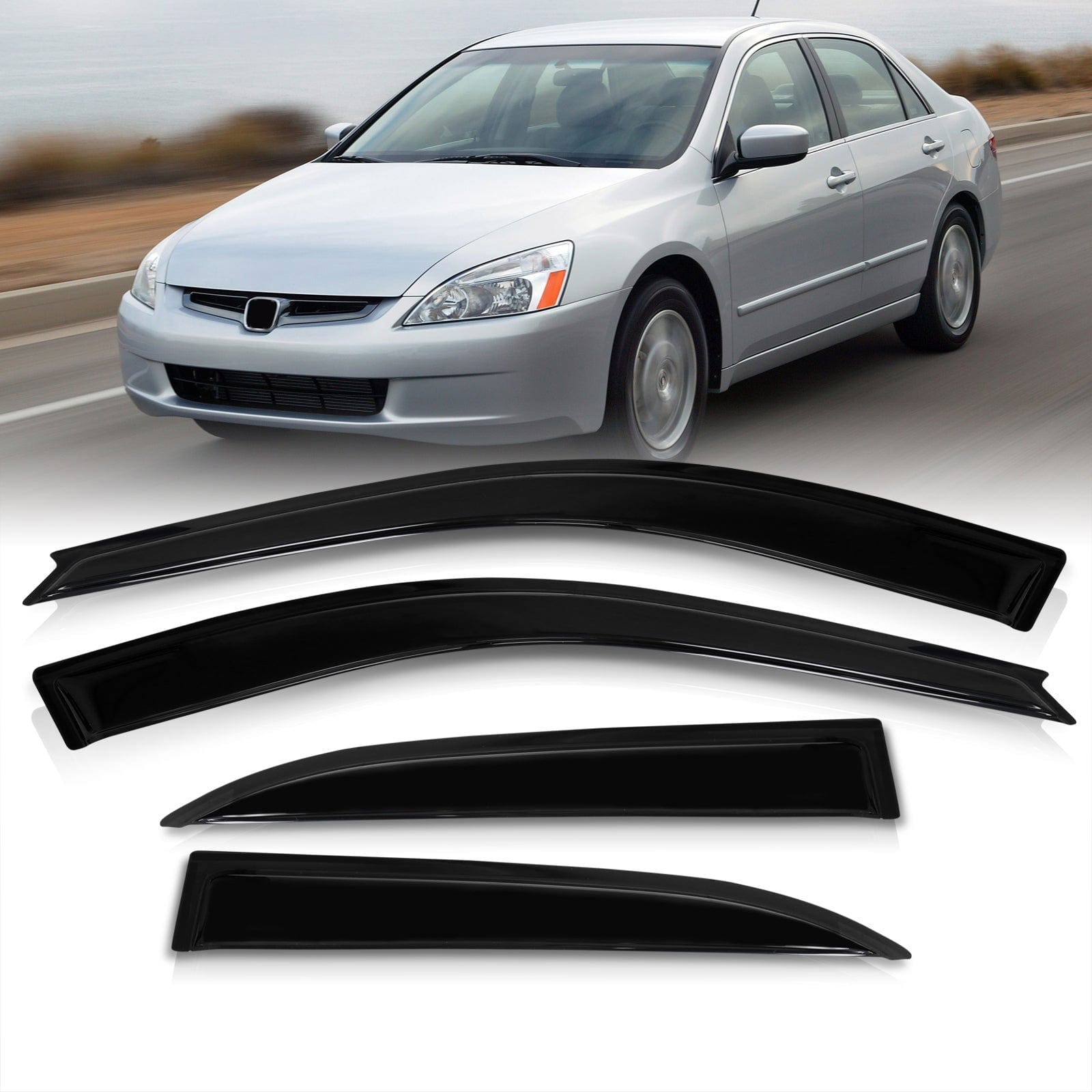 Honda Accord 2003-2007 4 Door Tape On Window Visors - Parts Agent