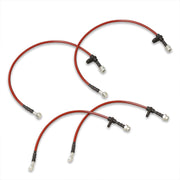 Honda Accord 2003-2012 Stainless Steel Braided Oil Brake Lines Red (Models with Rear Disc Only) - Parts Agent