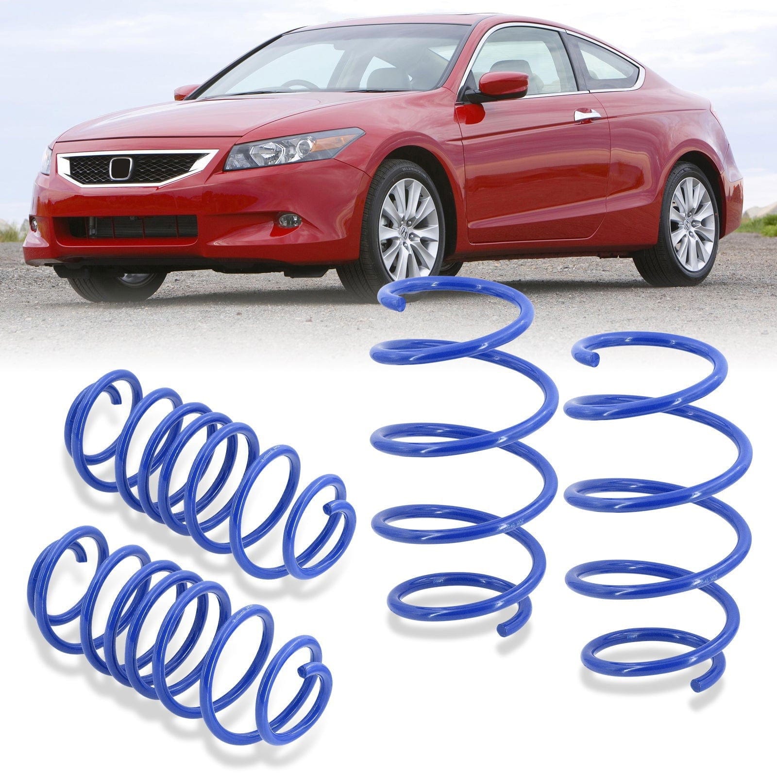 Honda Accord 2008-2012 Lowering Springs Blue (Front ~1.3" / Rear ~1.4") - Parts Agent