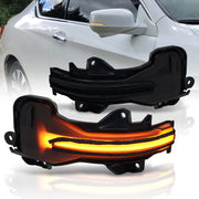 Honda Accord 2013-2017 / CR-V 2012-2018 / HR-V 2015-2019 / Fit 2014-2017 / Odyssey 2015-2017 Front Amber Sequential LED Side Mirror Signal Marker Lights Smoked Len - Parts Agent