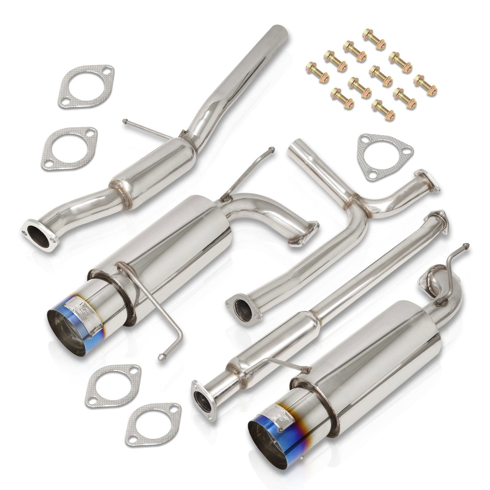 Honda Accord 3.0L V6 1998-2002 N1 Style Stainless Steel Catback Exhaust System Burnt Tip (Piping: 2.5" / 65mm | Tip: 4.5") - Parts Agent