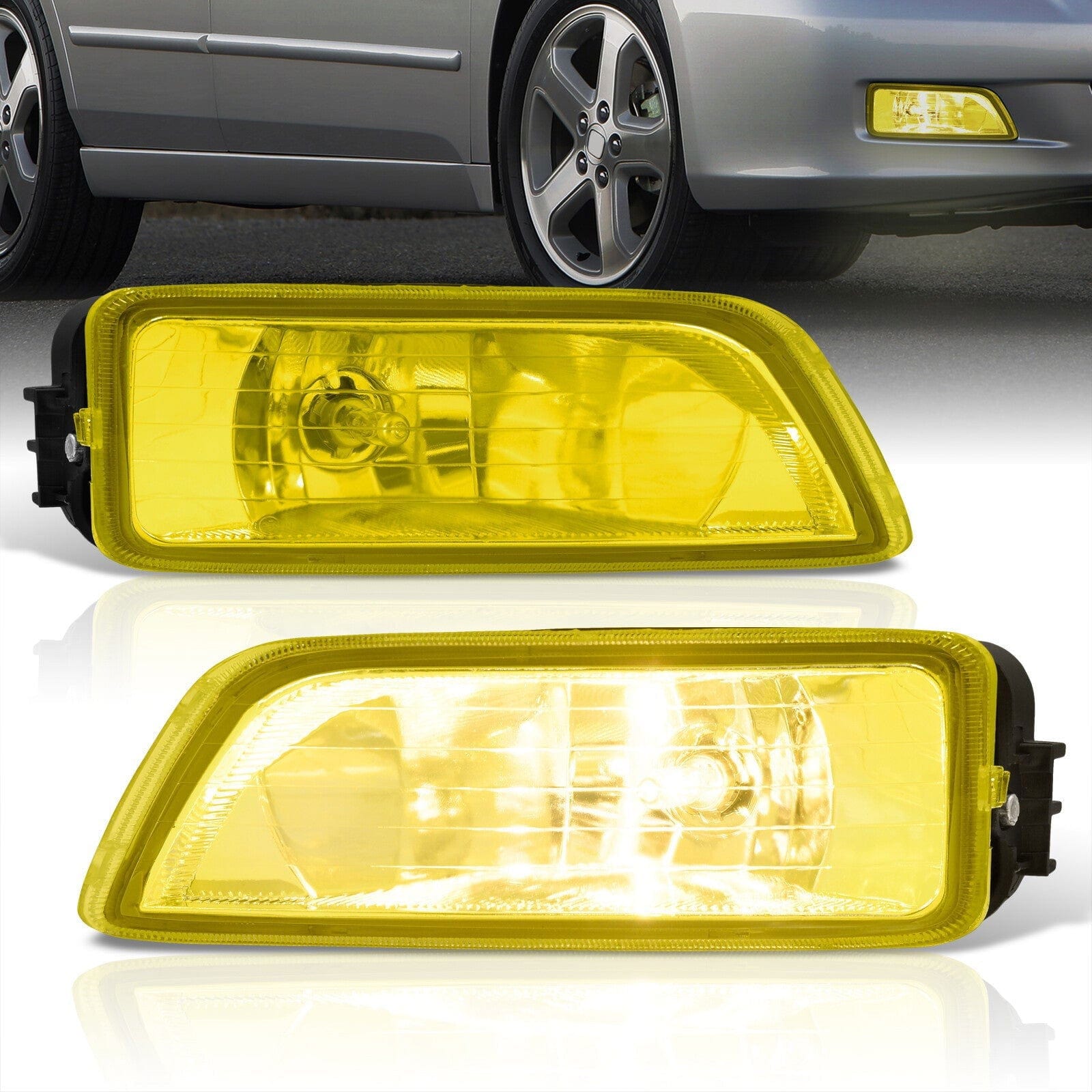 Honda Accord 4DR 2003-2005 / Acura TL 2004-2008 Front Fog Lights Yellow Len (Includes Switch & Wiring Harness) - Parts Agent