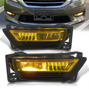 Honda Accord 4DR 2013-2015 Front Fog Lights Yellow Len (Includes Switch & Wiring Harness) - Parts Agent