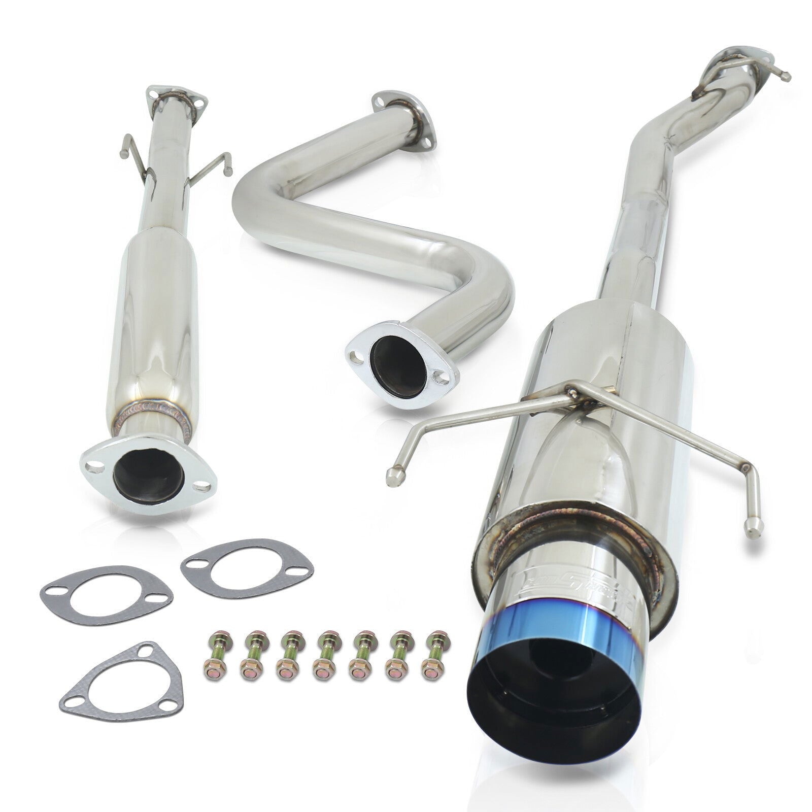 Honda Accord Coupe & Sedan 2.2L I4 1990-1993 N1 Style Stainless Steel Catback Exhaust System Burnt Tip (Piping: 2.5" / 65mm | Tip: 4.5") - Parts Agent