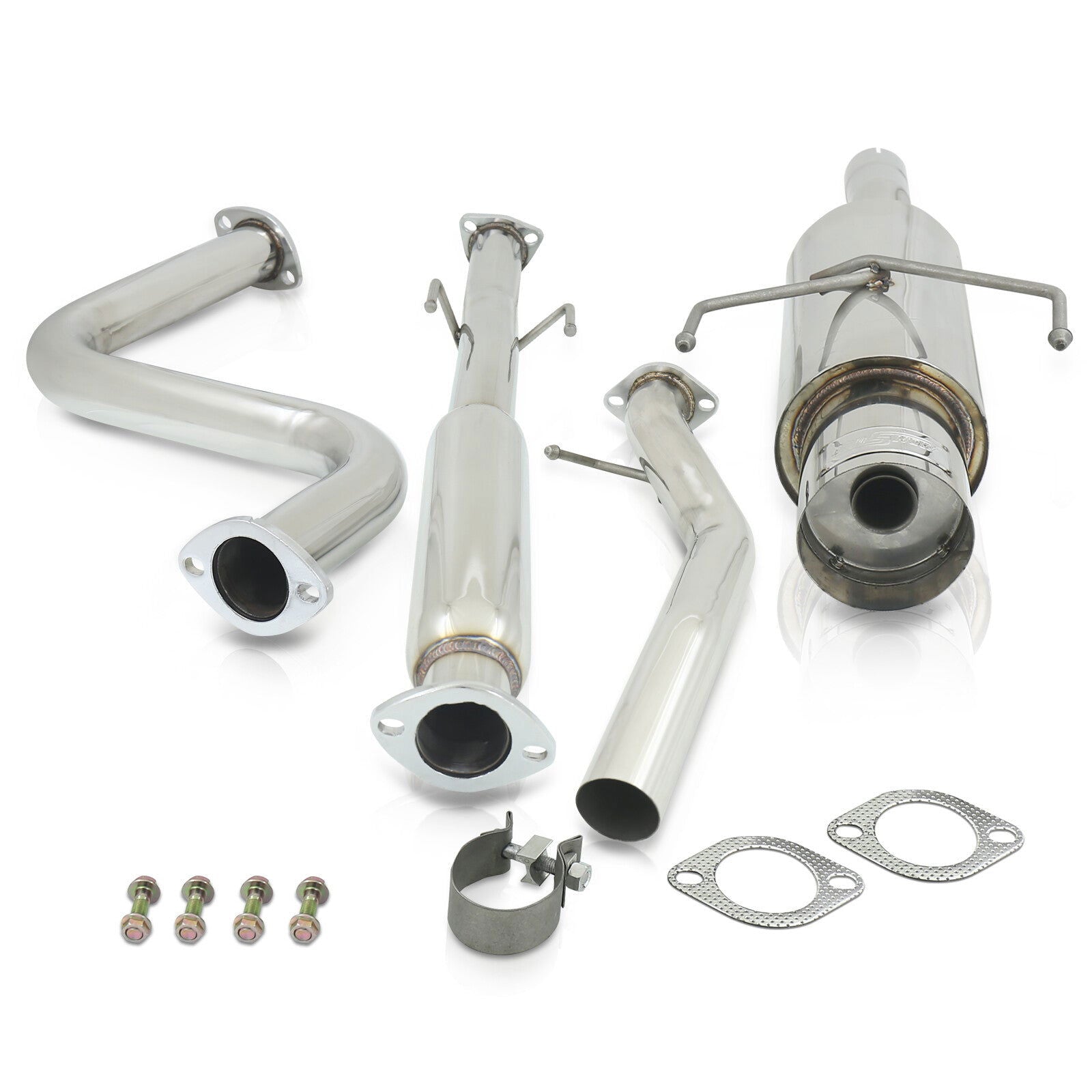 Honda Accord Coupe & Sedan 2.2L I4 1990-1993 N1 Style Stainless Steel Catback Exhaust System (Piping: 2.5" / 65mm | Tip: 4.5") - Parts Agent