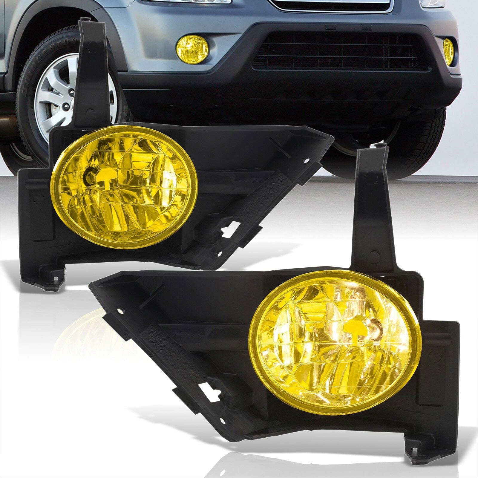 Honda CR-V 2005-2006 Front Fog Lights Yellow Len (Includes Switch & Wiring Harness) - Parts Agent