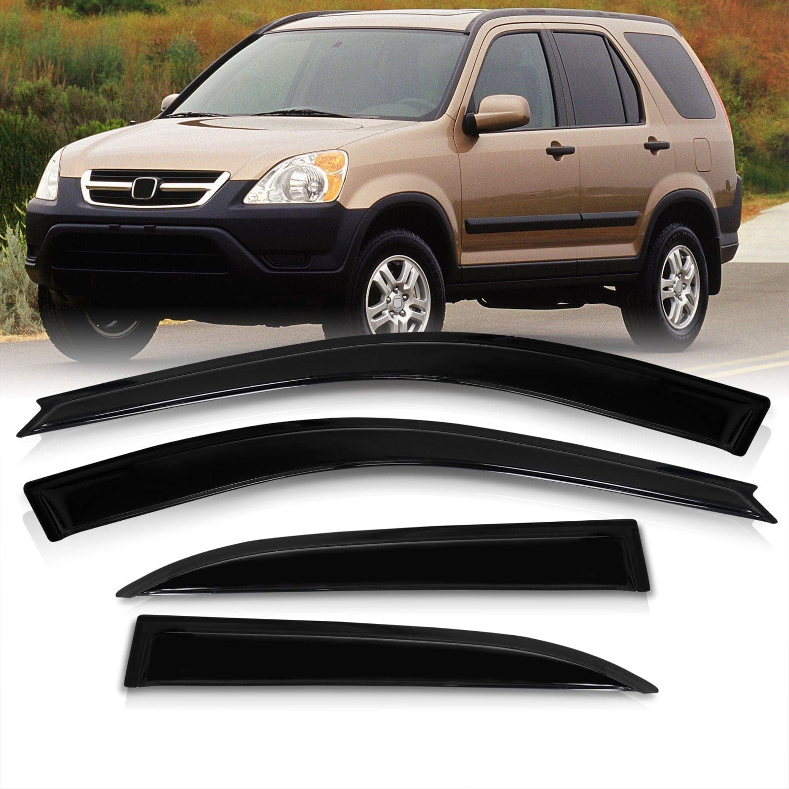 Honda CRV 2002-2006 4 Door Tape On Window Visors - Parts Agent