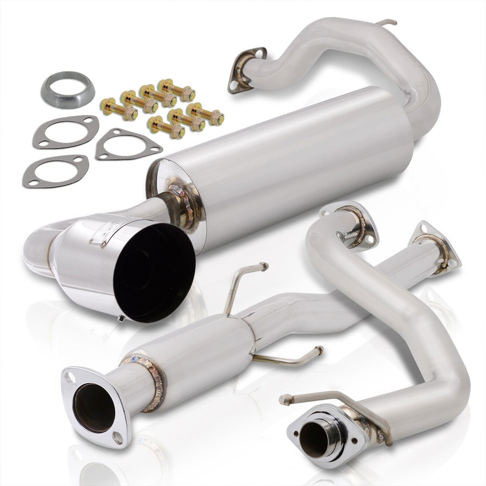 Honda CRX 1988-1991 Stainless Steel Catback Exhaust System (Piping: 2.25" / 58mm | Tip: 4.5") - Parts Agent
