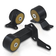 Honda Civic 1988-1991 / CRX 1988-1991 D to B Series Conversion Engine Motor Mount Black with Yellow Polyurethane Bushings (B-Series with Cable Transmission Only) - Parts Agent
