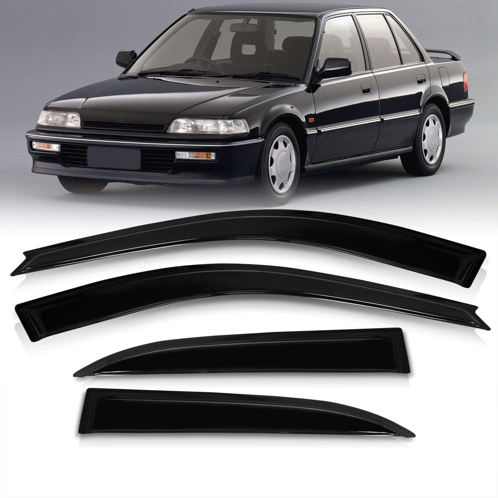 Honda Civic 1988-1991 4 Door Tape On Window Visors - Parts Agent