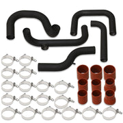 Honda Civic 1988-2000 / CRX 1988-1991 / Del Sol 1993-1997 / Acura Integra 1990-2001 Aluminum Piping Kit Black (With SQV / SSQV Type BOV Flange) - Parts Agent