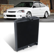 Honda Civic 1988-2000 / CRX 1988-1991 / Del Sol 1993-1997 D-Series SOHC Manual Transmission Aluminum Radiator Black - Parts Agent