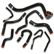 Honda Civic 1992-2000 D-Series D15 D16 SOHC Silicone Radiator & Heater Hoses Set Black - Parts Agent