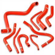 Honda Civic 1992-2000 D-Series D15 D16 SOHC Silicone Radiator & Heater Hoses Set Red - Parts Agent