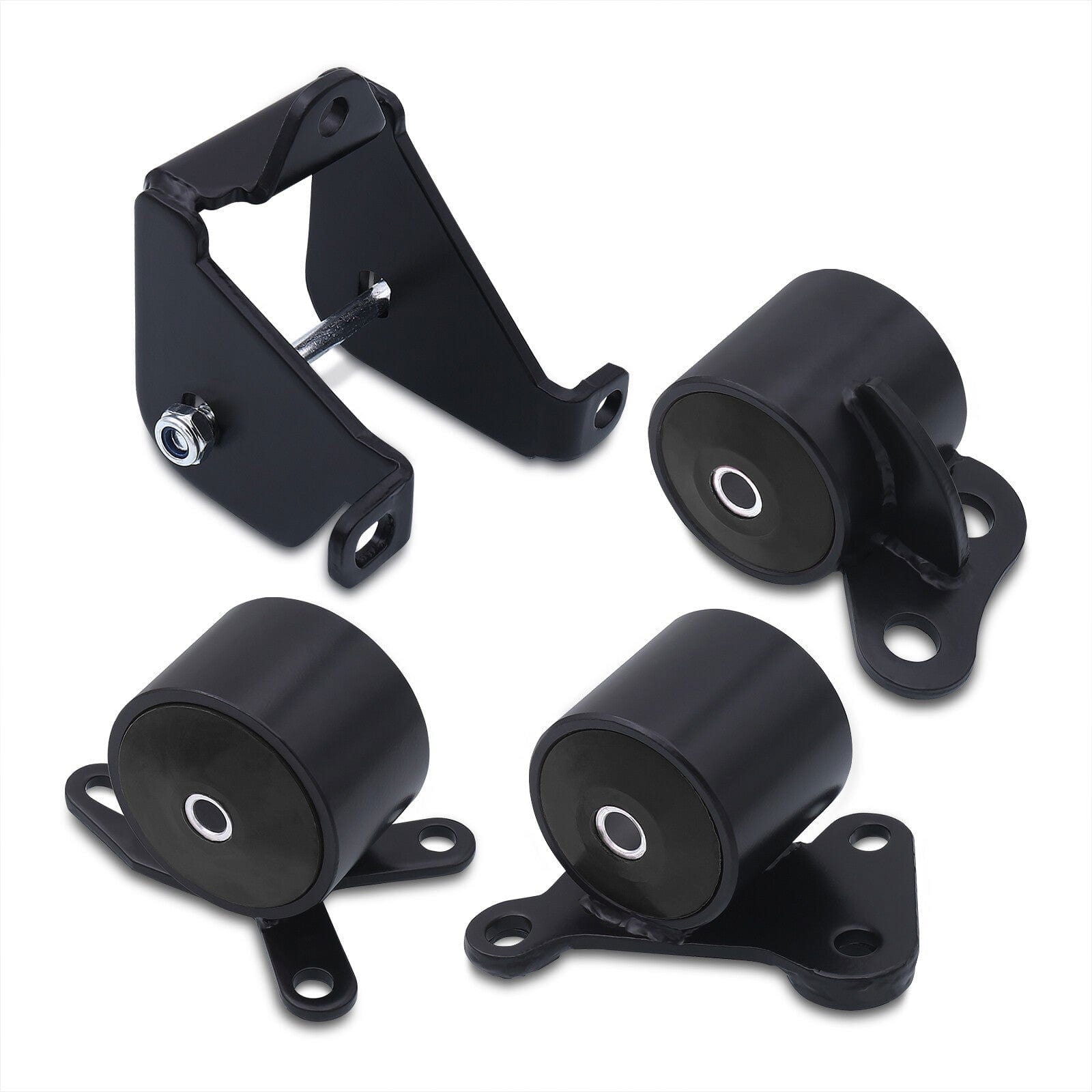 Honda Civic 1996-2000 D to B Series Conversion Engine Motor Mount Black with Black Polyurethane Bushings - Parts Agent