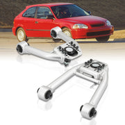 Honda Civic 1996-2000 Front Upper Tubular Control Arms Camber Kit Silver - Parts Agent