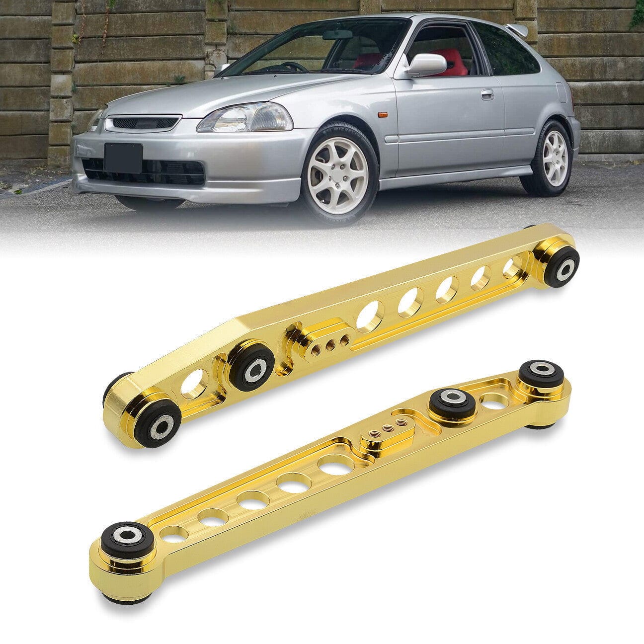 Honda Civic 1996-2000 Rear Lower Control Arms 24K Gold - Parts Agent
