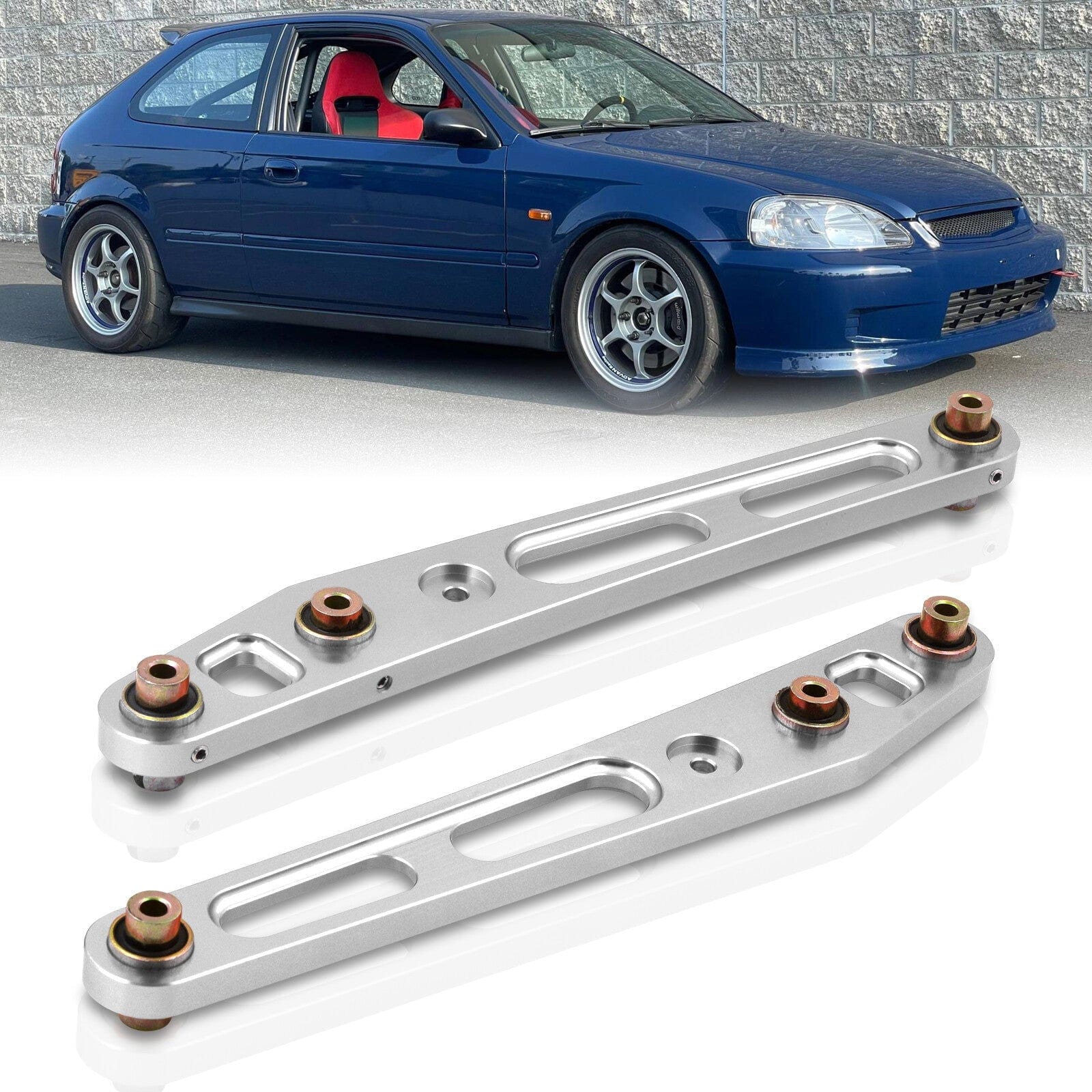Honda Civic 1996-2000 Rear Lower Control Arms Polished - Parts Agent
