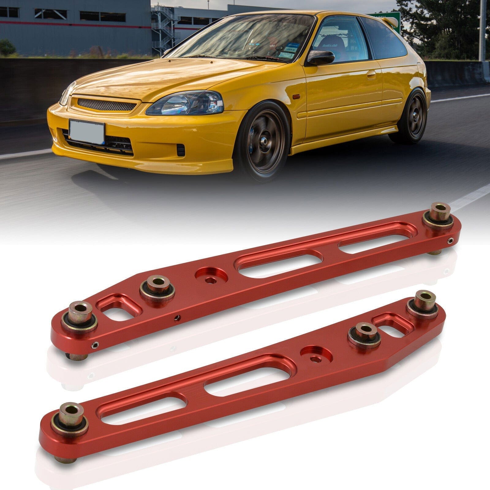 Honda Civic 1996-2000 Rear Lower Control Arms Red - Parts Agent