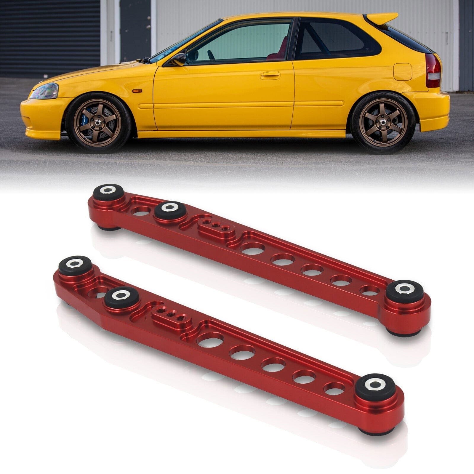 Honda Civic 1996-2000 Rear Lower Control Arms Red - Parts Agent